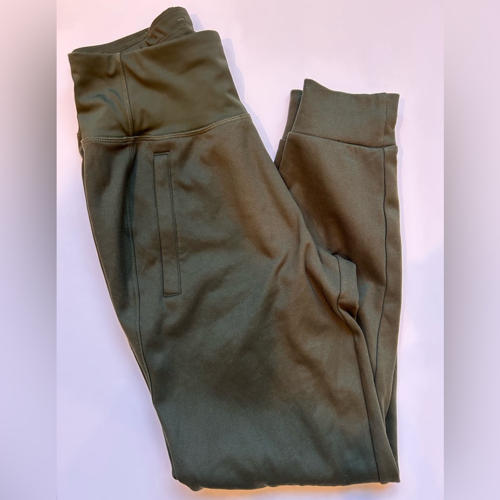 Athleta Unstoppable Fleece Lined High Rise Jogger Aspen Olive S Tall - Picture 5 of 6